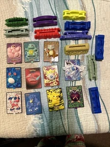 Pokemon 3D Power Action Cards 2000 Movie BK Meal Toys Lot of 11 and Card Holders - Picture 1 of 13
