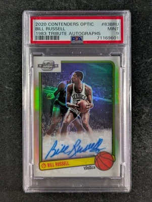 Panini Contenders Optic Bill Russell 2020-21 en tarjeta automática 1983 tributo SP PSA 9 Foto 1 de 3