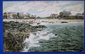 Kennebunk Beach, ME.  Beach View - 1910s Postcard - Picture 1 of 2