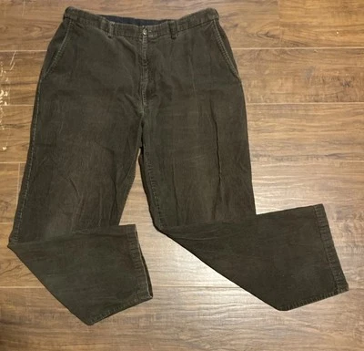 Haggar вельветовые темно-зеленые брюки размер талии 36 длина 30 EUCh - Изображение 1 из 4