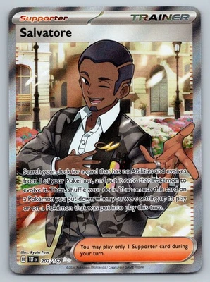 Salvatore 202/162  Full Art Ultra Rare SV05: Temporal Forces Near Mint - Image 1 of 2
