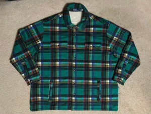 Polo Ralph Lauren “Sun Valley” Green Plaid Heavyweight Shirt Shacket 3XLT men's - Picture 1 of 22