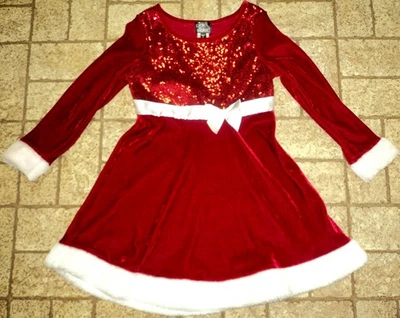 Vestido de Navidad Rosa Violeta Brillante para Niña. Talla 7. Bonito! Foto 1 de 3