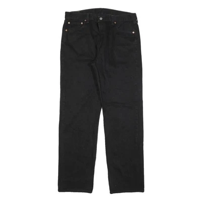 LEVI'S 501 Mens Jeans Black Regular Straight Denim W36 L32 Classic Button Fly - Image 1 of 4