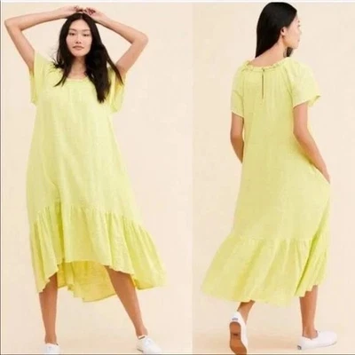 Maeve Selah Dress Womens XS Yellow Resort Beach Coastal Grandma Boho Hippie - Image 1 of 4