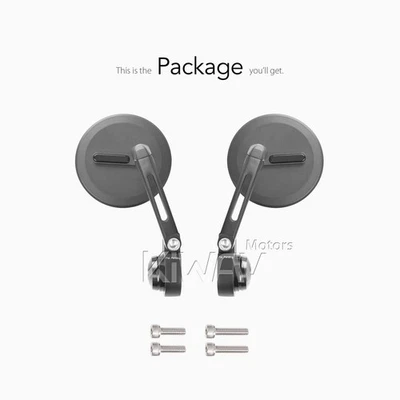 OJO круглый тонкий бар конец зеркало черный для Triumph Bonneville 18-up скорость тройной RS - Изображение 1 из 4