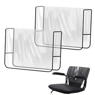 2Pcs Salon Chair Cover Protectors,Clear Square Hairdressing Chair Back Covers  - Image 1 of 4