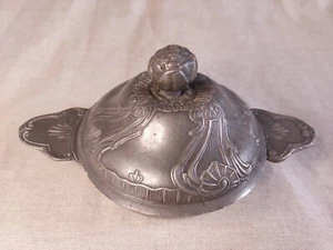 Antique Pewter Ecuelle du Bouillon With Rocaille Handles. - Picture 1 of 16