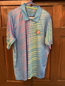 SHANKOPOTAMUS Golf Polo.....Men's XL....Multicolored Golf Shirt......EXCELLENT - Picture 1 of 4