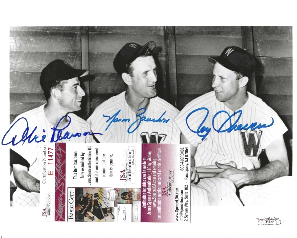 d2017 Roy Sievers, d1999 Norm Zauchin & d2023 Albie Pearson 8x10 - AUTHENTICATED - Image 1 of 1