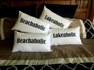 Handcrafted Lake Pillow, Beach Pillow - Picture 1 of 6