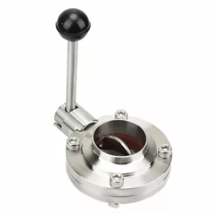 6Inch Sanitary Butterfly Tri Clamp Valve with Slicone Gasket Stainless Steel - Picture 1 of 14