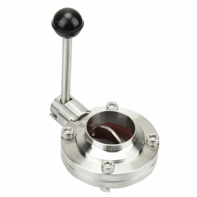 6Inch Sanitary Butterfly Tri Clamp Valve with Slicone Gasket Stainless Steel - Image 1 of 4