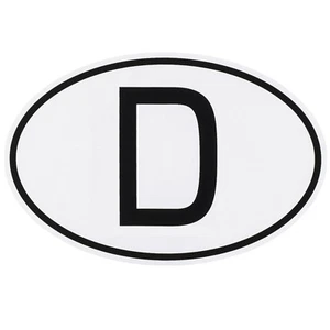 10 Stück D-Schild Kennzeichen Deutschland D Aufkleber á 9 x 6 cm RICHTER / HR - Bild 1 von 4