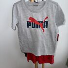 Puma Boys 2 T- Shirt &amp; Shorts Set Size 4 Navy Red Sporty &amp; Comfy Outfit NEW NWT