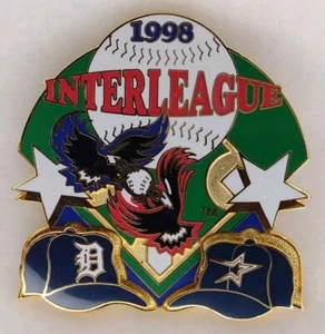 1998 Interleague Game Detroit Tigers Vs Houston Astros, Hut Pin - Bild 1 von 9