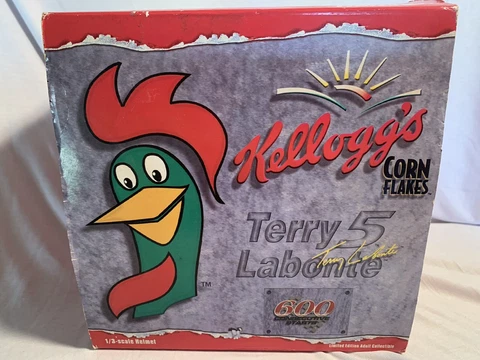 Nascar Action Terry Labonte Kellogg's 600 Consecutive Starts 1/3 scale helmet Cover