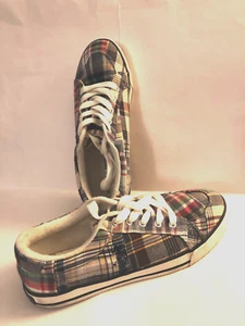 US Polo ASSN women's plaid laced sneakers - Size 10 - Picture 1 of 6