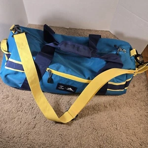 Life Is Good x High Sierra Cargo Duffle Bag Zip Water Resistant 10x20x10 Blue - Picture 1 of 7