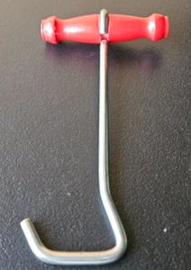 BOOT HOOK SINGLE. RED WOOD HANDLE. NEW - Picture 1 of 6