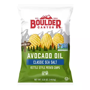 Boulder Canyon, Chips Potato Avocado Oil Sea, 5.25 Ounce - Picture 1 of 12