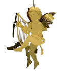 Ornament Brass Angel With Harp