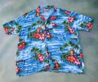 Vintage Arena Men's Hawaiian Republica Dominicana Tropical Shirt Size Xxl.