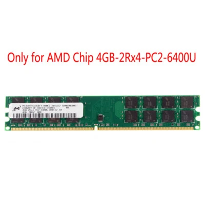 Only For AMD Chipset Micron 4GB 2RX4 PC2-6400U Dimm Memory RAM DDR2 800Mhz 1pcs* - Image 1 of 4