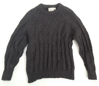 Gaeltarra Ireland Vintage Wool Sweater Jumper Pullover Women's Cable Knit Brown - Image 1 of 4