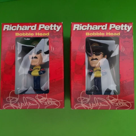 LOT OF 2- RICHARD PETTY BOBBLE-HEAD Figure From POP SECRET IN 2002- 3" TALL Cover