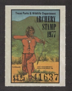 Texas 1977 ARCHERY #5 Stamp MNH OG - Picture 1 of 1