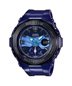 BGA-220B-2A Purple Blue Casio Baby-G Lady Watches Resin G-Lide Women Band New - Picture 1 of 1
