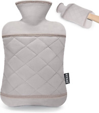 Hot Water Bottle with Hand Pocket Cover–2.0L BPA Free PVC Water Bag, Odorless Su