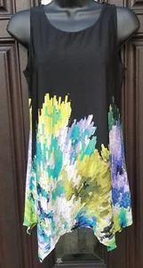 Camisa de mujer Cyrus pequeña negra, verde, púrpura sin mangas - Imagen 1 de 4