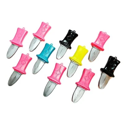 24 coloridos mini deslizables retráctiles de plástico ninja juguete cuchillo broma truco fiesta mágica Foto 1 de 3