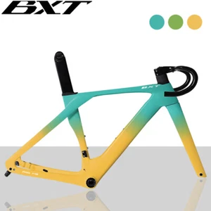 BXT Kohlefaser Rennrad Rahmenset Di2 Scheibenbremse Vollständig versteckt T47 - Bild 1 von 53