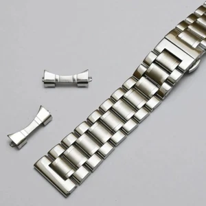 Quick Release Watch Strap Curved End Solid Stainless Steel Bracelet Band 18-24mm - Picture 1 of 17