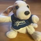 Vintage LA Dodgers Plush Dog Hero Beanpals 1999 Hound Stuffed Animal Los Angeles