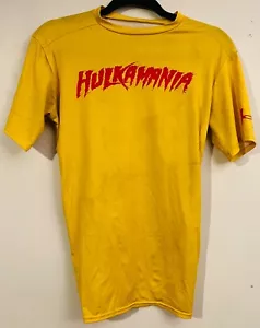 Under Armour Mens WWE  Hulkamania Hulk Hogan Shirt Size LargeYellow Alter Ego - Picture 1 of 6