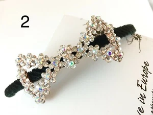 Dünne schwarze Stirnbänder mit mehreren einzigartigen glänzenden Kristall Designs (6 Optionen) - Bild 1 von 7
