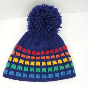 Marceau Sports Knit Hat Cap Pom Beanie Ski 100% Wool Minnetonka MN Made in USA - Picture 1 of 8