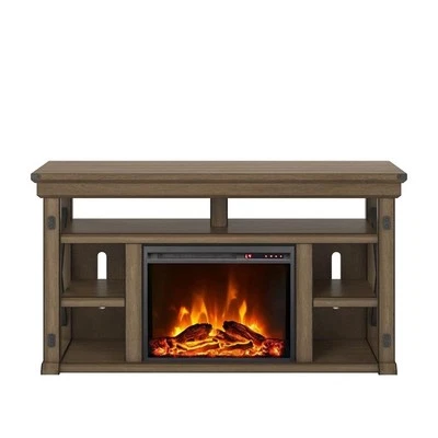 Ameriwood Home Wildwood Fireplace TV Stand up to 60" in Rustic Gray - Image 1 of 4