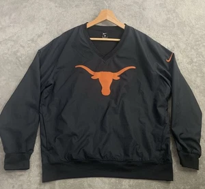 Nike Sweater Mens Medium Texas Longhorns Stadium Pullover Windbreaker Black NCAA - Picture 1 of 8