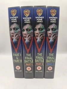 "V" VHS Bundle - Part 1 & 2 And Final Fight Part 1, 2 & 3 UK PAL Video Very Rare - Picture 1 of 6