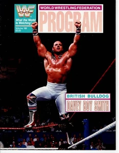 VTG WWF Program 1991 Vol 188 British Bulldog Davey Boy Smith Cover Undertaker - Picture 1 of 2