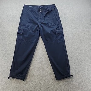 Tommy Hilfiger Mens Navy Cargo Cotton Pants Bottom Strapes Size 14 - Picture 1 of 19