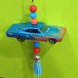 Blue 1969 Dodge Coronet Super Bee Hot Wheels Car Christmas Tree Ornament - Picture 1 of 2