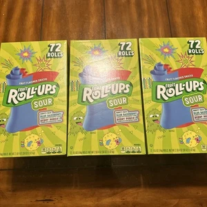 Lot Of 3 Boxes Fruit Roll Ups, Sour Variety Pack - 72 Count - Picture 1 of 13