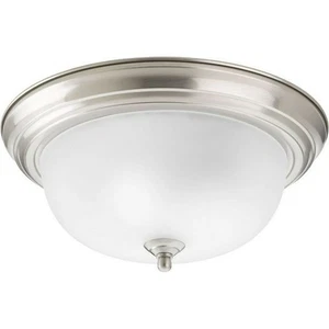 Progress Lighting, P3925-09ET, 2-Light Flush Ceiling Light, Brushed Nickel, NIB - Picture 1 of 4
