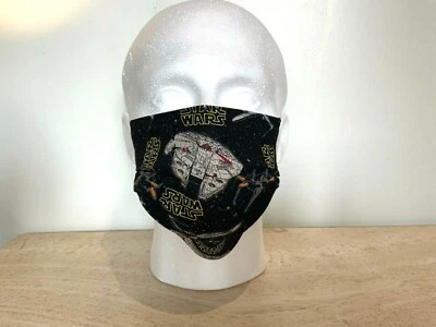 Star Wars Millenium Falcon and X Wing Face Mask Adjustable cords +nose wire - Image 1 of 4